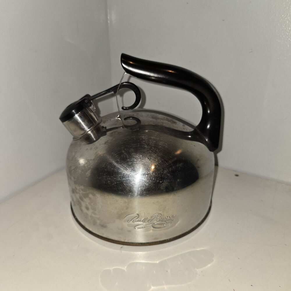 Vintage Paul Revere Copper Bottom Tea Kettle Pot The Metal Insert Cap Is Loose